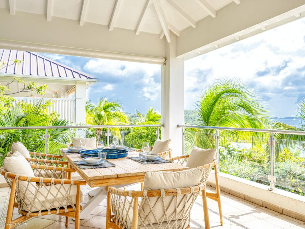 13 Villa à louer piscine vue mer Grand Case Saint Martin_terrasse